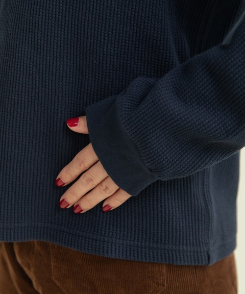 CHILD WOMAN（チャイルドウーマン）の「☆16/1ワッフル 襟フリルプルオーバー（Tシャツ/カットソー・レディース・アイボリー/ネイビー・FREE）」の22枚目の写真