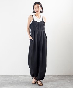 Curensology サテンタックオールインワン　ブラック Curensology｜サテンタックオールインワン | Rakuten Fashion