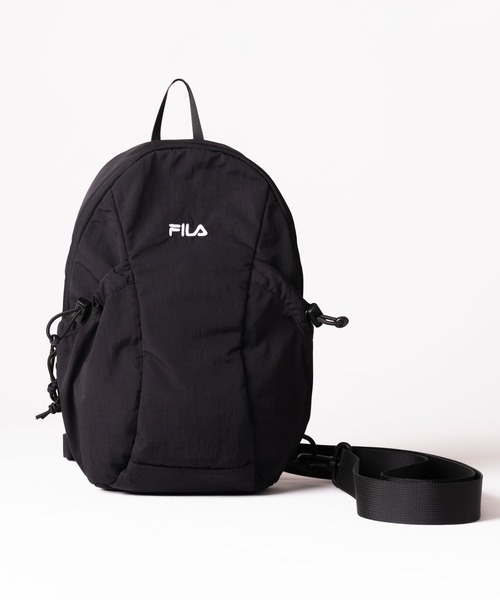FILA（フィラ）の「【EC別注】FILA フィラ ブランド ロゴ 刺繍 ナイロン 2WAY ボディバッグ ショルダーバッグ（ボディバッグ/ウエストポーチ・メンズ・ブラック/アイボリー・FREE）」の16枚目の写真