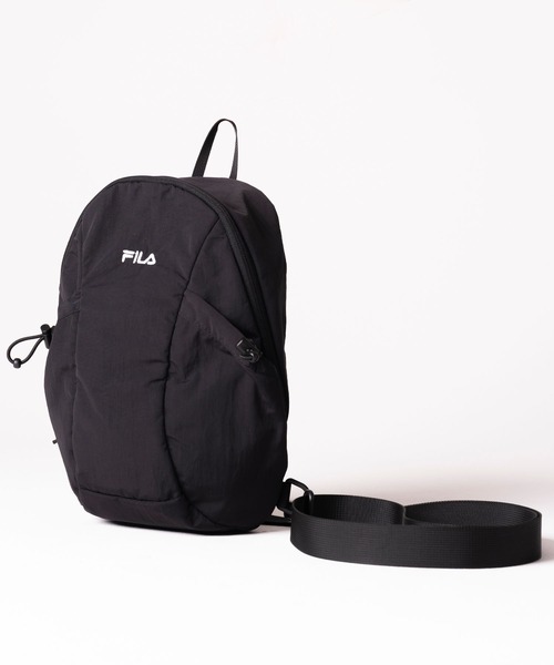 FILA（フィラ）の「【EC別注】FILA フィラ ブランド ロゴ 刺繍 ナイロン 2WAY ボディバッグ ショルダーバッグ（ボディバッグ/ウエストポーチ・メンズ・ブラック/アイボリー・FREE）」の17枚目の写真