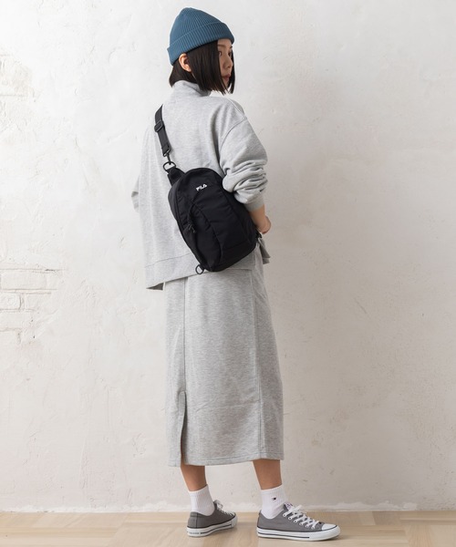 FILA（フィラ）の「【EC別注】FILA フィラ ブランド ロゴ 刺繍 ナイロン 2WAY ボディバッグ ショルダーバッグ（ボディバッグ/ウエストポーチ・メンズ・ブラック/アイボリー・FREE）」の12枚目の写真