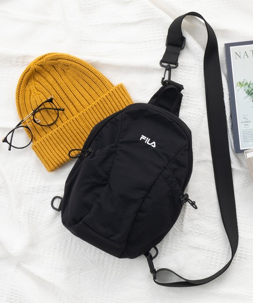 セール】【EC別注】FILA フィラ ブランド ロゴ 刺繍 ナイロン 2WAY