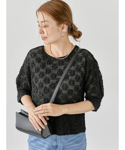 Lugnoncure（ルノンキュール）の「フラワーメッシュ前後2WAYトップス（その他トップス・レディース・ピンク/ブラック/オフホワイト・F）」の12枚目の写真