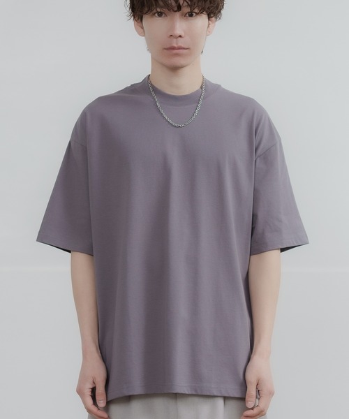 セール】シルキータッチ モックネック 半袖Tシャツ（Tシャツ