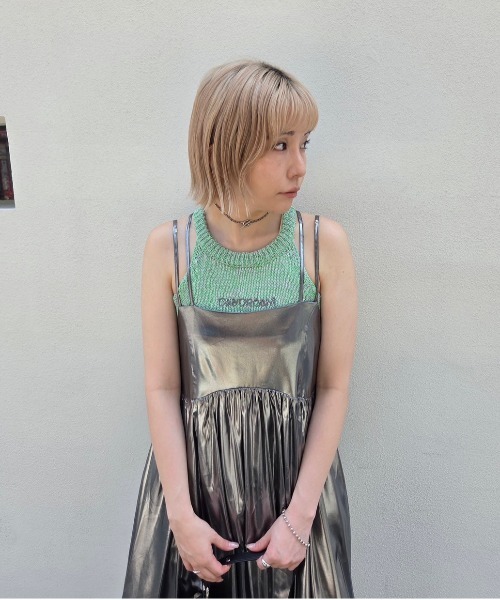【Ameri Vintage】MEDI LOGO KNIT SET UP MEDI LOGO KNIT SET UP PANTS（タンクトップ）｜Ameri（アメリ