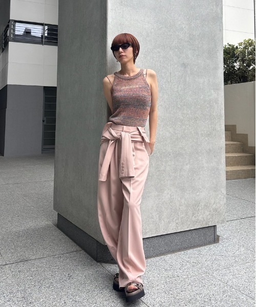 トップス MEDI 2WAY CONCEPT LOGO KNIT TANK TOP セール】MEDI 2WAY CONCEPT LOGO KNIT TANK TOP（タンクトップ