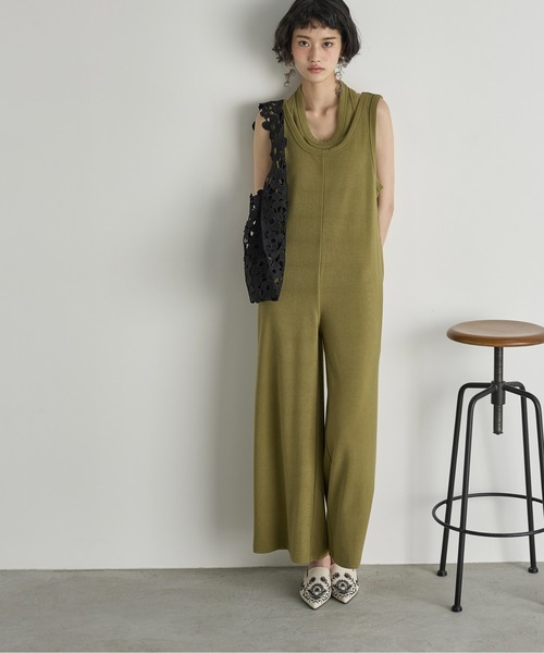 THE YOn（ザヨン）の「マルチウェイWレイヤードタンクオールインワン（つなぎ/オールインワン・レディース・アイボリー/ブラック/オリーブ・FREE）」の7枚目の写真