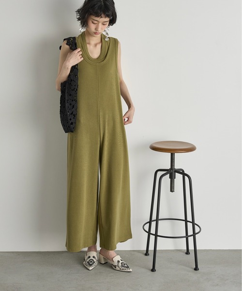 THE YOn（ザヨン）の「マルチウェイWレイヤードタンクオールインワン（つなぎ/オールインワン・レディース・アイボリー/ブラック/オリーブ・FREE）」の8枚目の写真