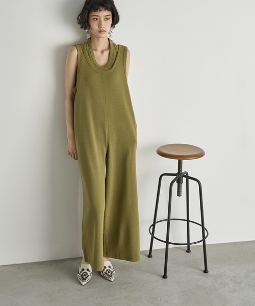 THE YOn（ザヨン）の「マルチウェイWレイヤードタンクオールインワン（つなぎ/オールインワン・レディース・アイボリー/ブラック/オリーブ・FREE）」の12枚目の写真