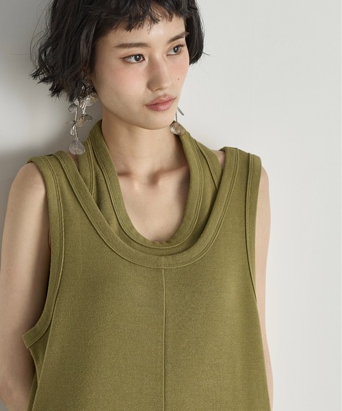 THE YOn（ザヨン）の「マルチウェイWレイヤードタンクオールインワン（つなぎ/オールインワン・レディース・アイボリー/ブラック/オリーブ・FREE）」の17枚目の写真