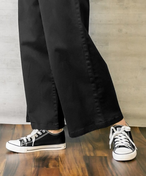 RCD（アールシーディー）の「ツイルワイドベイカーパンツ（チノパンツ・レディース・ベージュ/ブラック/カーキ/ナチュラル・M/L/LL/3L/4L）」の11枚目の写真