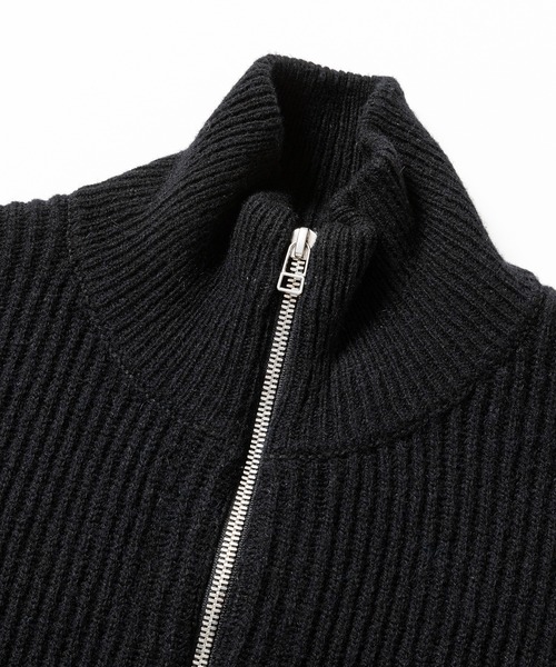 meanswhile(ミーンズワイル)の「Alpaca Drivers Knit(ニット/セーター・メンズ・ブラック・2(M))」の5枚目の写真
