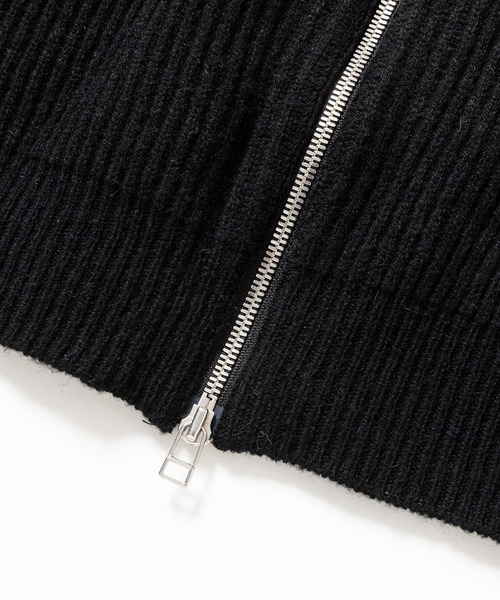 meanswhile(ミーンズワイル)の「Alpaca Drivers Knit(ニット/セーター・メンズ・ブラック・2(M))」の2枚目の写真