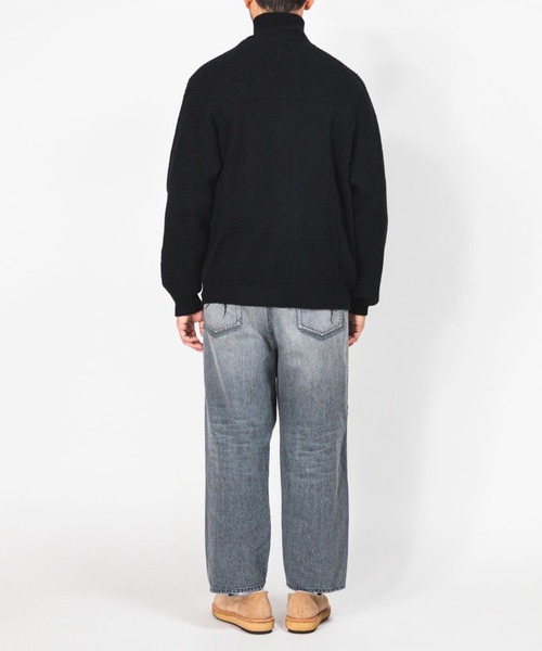 meanswhile(ミーンズワイル)の「Alpaca Drivers Knit(ニット/セーター・メンズ・ブラック・2(M))」の8枚目の写真