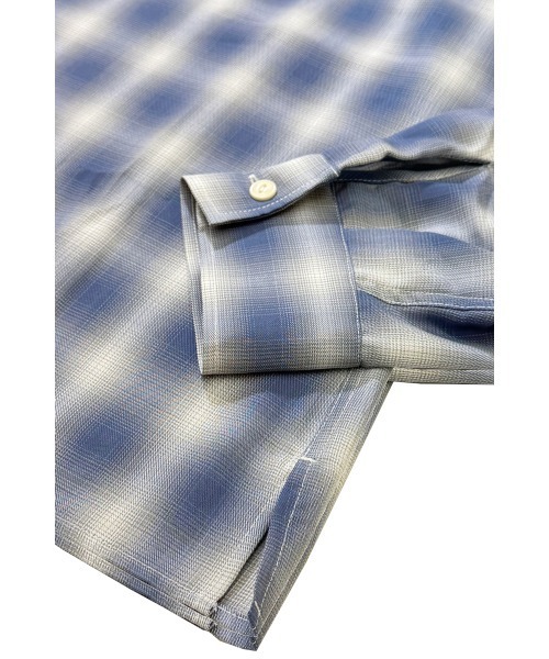 BIG MIKE(ビッグマイク)の「BIG MIKE ビックマイク/ 26春夏新作 長袖 レーヨンミックス オンブレチェックシャツ 脇スリットタイプ //// 102615013(シャツ/ブラウス・メンズ・ホワイト×グレー/ミント/ブルー系その他・MEDIUM/LARGE/X-LARGE/XX-LARGE)」の4枚目の写真