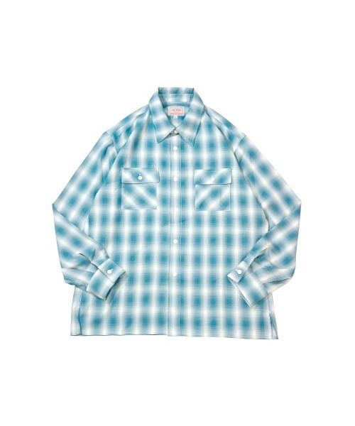 BIG MIKE(ビッグマイク)の「BIG MIKE ビックマイク/ 26春夏新作 長袖 レーヨンミックス オンブレチェックシャツ 脇スリットタイプ //// 102615013(シャツ/ブラウス・メンズ・ホワイト×グレー/ミント/ブルー系その他・MEDIUM/LARGE/X-LARGE/XX-LARGE)」の11枚目の写真