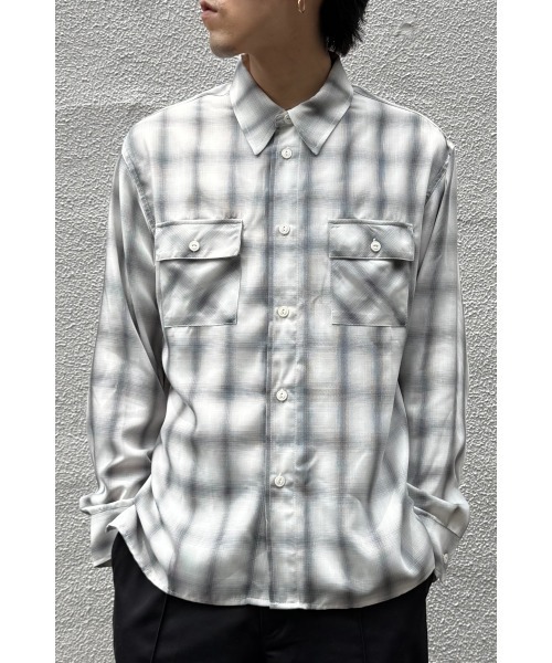 BIG MIKE(ビッグマイク)の「BIG MIKE ビックマイク/ 26春夏新作 長袖 レーヨンミックス オンブレチェックシャツ 脇スリットタイプ //// 102615013(シャツ/ブラウス・メンズ・ホワイト×グレー/ミント/ブルー系その他・MEDIUM/LARGE/X-LARGE/XX-LARGE)」の22枚目の写真