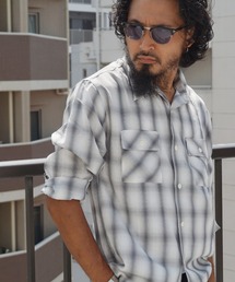 BIG MIKE（ビッグマイク）の「BIG MIKE ビックマイク/ 26春夏新作 長袖 レーヨンミックス オンブレチェックシャツ 脇スリットタイプ //// 102615013（シャツ/ブラウス）」