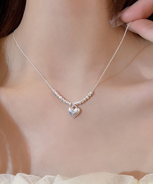 K18 WG & YG ハート型モチーフ❣️デザインネックレス❣️地金シンプル ハート型 ダイヤネックレス ゴールド・ホワイトゴールド
