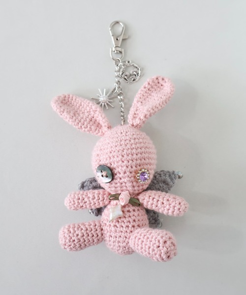 rurumu うさぎキーホルダー rurumu:（ルルムウ）の「rurumu:/ルルムウ/fairly rabbit crochet
