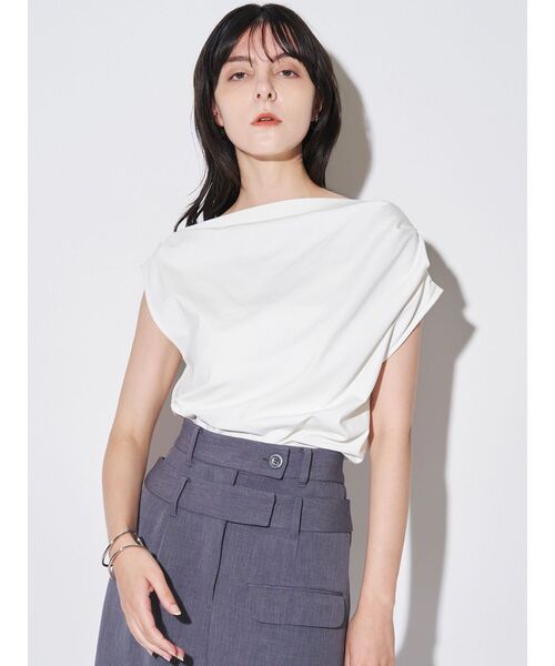 JULIUS アシンメトリードレープカットソー 極美品JULIUSドロップショルダー変形アシメレイヤードドレープ