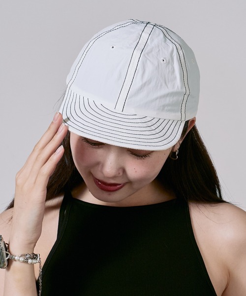 c/est(シーエ)の「c/est/シーエ CHRISTY キャップ 夏物 夏服(キャップ・レディース・ブラック/オフホワイト・FREE)」の3枚目の写真