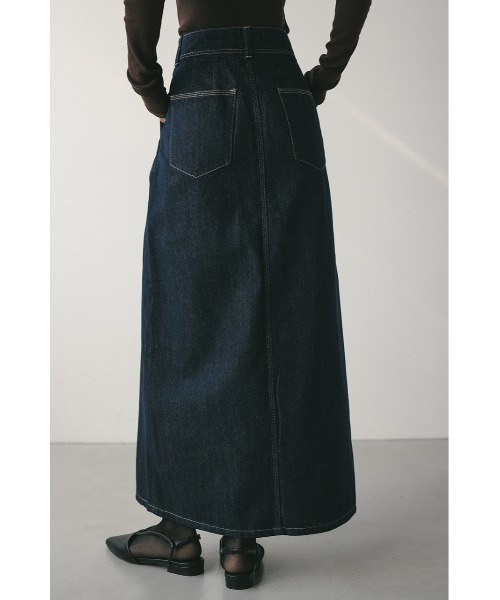 STYLEMIXER（スタイルミキサー）の「ラップデザインデニムスカート（デニムスカート・レディース・インディゴブルー・X-SMALL/SMALL/MEDIUM/LARGE）」の4枚目の写真