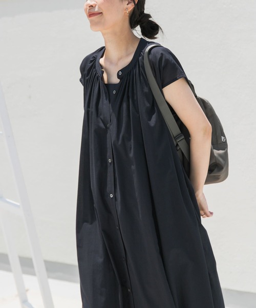 URBAN RESEARCH DOORS（アーバンリサーチドアーズ）の「コットンボイルギャザーフレンチワンピース（ワンピース・レディース・ロイヤルブルー/グリーン系その他/ネイビー/ベージュ系その他・MEDIUM）」の11枚目の写真