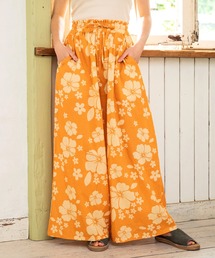 anap mimpi | リネンタッチ ハイビスカス柄 リゾート ワイド パンツ(その他パンツ)