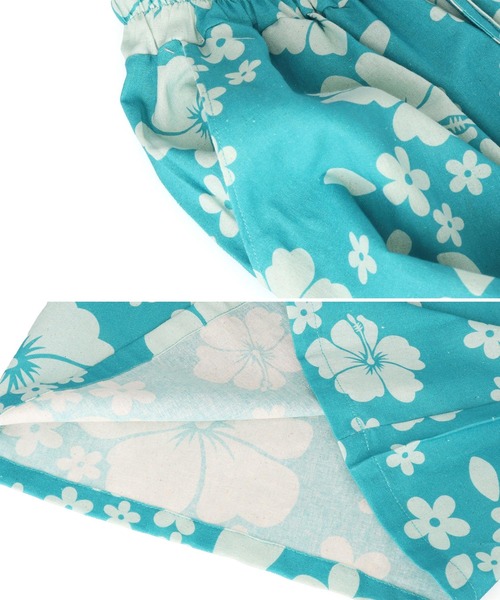 anap mimpi（アナップミンピ）の「リネンタッチ ハイビスカス柄 リゾート ワイド パンツ（その他パンツ・レディース・ダークグレー/オレンジ/ターコイズブルー・FREE）」の13枚目の写真