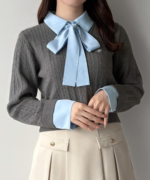 セール】【リボン取り外し可能】シャツドッキングケーブルショート