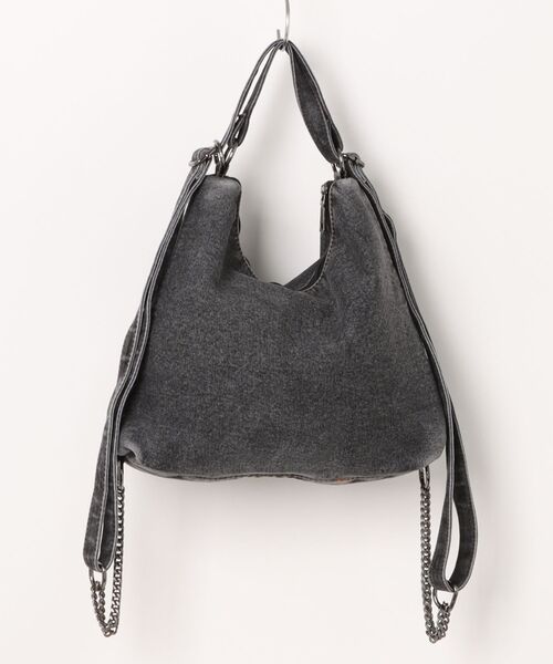 MASHIRO（マシロ）の「【MASHIRO】デニム４ライン3WAYショルダーバッグ リュック（MA/EK377）（ショルダーバッグ・レディース・ブラック/ブルー・FREE）」の9枚目の写真