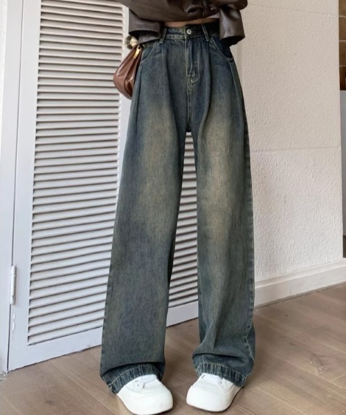 NANEA(ナネア)の「タック入りデニムパンツ(デニムパンツ・レディース・ネイビー/インディゴブルー/ブルー・SMALL/MEDIUM/LARGE/X-LARGE)」の13枚目の写真