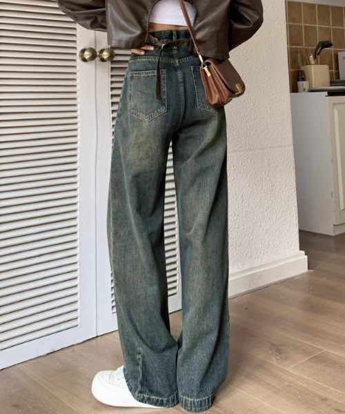 NANEA(ナネア)の「タック入りデニムパンツ(デニムパンツ・レディース・ネイビー/インディゴブルー/ブルー・SMALL/MEDIUM/LARGE/X-LARGE)」の16枚目の写真