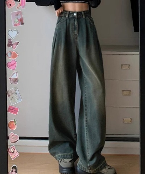 NANEA(ナネア)の「タック入りデニムパンツ(デニムパンツ・レディース・ネイビー/インディゴブルー/ブルー・SMALL/MEDIUM/LARGE/X-LARGE)」の18枚目の写真
