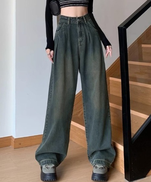 NANEA(ナネア)の「タック入りデニムパンツ(デニムパンツ・レディース・ネイビー/インディゴブルー/ブルー・SMALL/MEDIUM/LARGE/X-LARGE)」の19枚目の写真