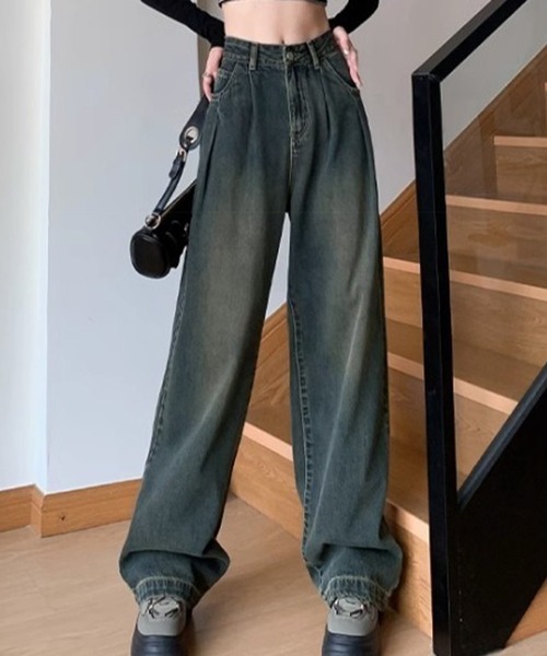 NANEA(ナネア)の「タック入りデニムパンツ(デニムパンツ・レディース・ネイビー/インディゴブルー/ブルー・SMALL/MEDIUM/LARGE/X-LARGE)」の21枚目の写真