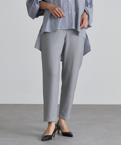 BEARDSLEY(ビアズリー)の「ダブルクロスウエストリブスリムパンツ(その他パンツ・レディース・ブラック/グレー・0/1)」の5枚目の写真