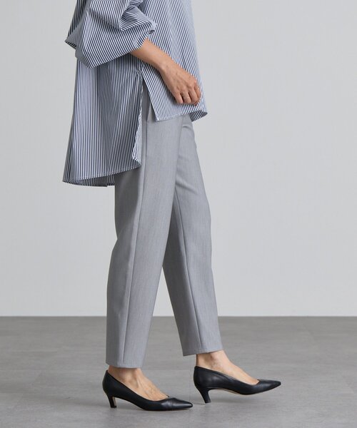 BEARDSLEY(ビアズリー)の「ダブルクロスウエストリブスリムパンツ(その他パンツ・レディース・ブラック/グレー・0/1)」の6枚目の写真