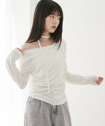 Heather | タイ付きドレープカットソー　577684(Tシャツ/カットソー)