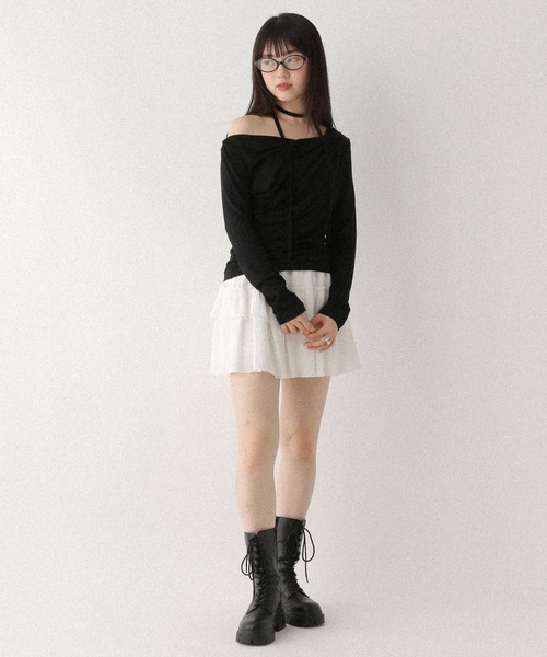 Heather(ヘザー)の「タイ付きドレープカットソー 577684(Tシャツ/カットソー・レディース・オフホワイト/グレー/ピンク/ブラック・FREE)」の11枚目の写真