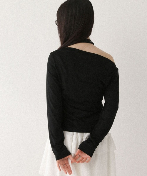 Heather(ヘザー)の「タイ付きドレープカットソー 577684(Tシャツ/カットソー・レディース・オフホワイト/グレー/ピンク/ブラック・FREE)」の16枚目の写真