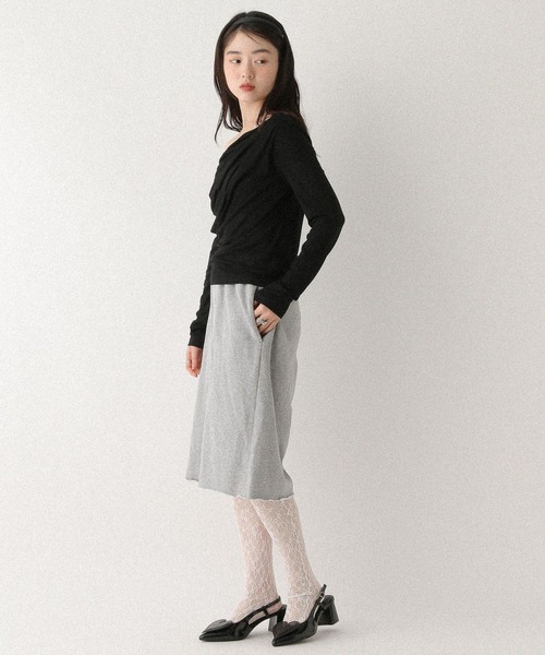 Heather(ヘザー)の「タイ付きドレープカットソー 577684(Tシャツ/カットソー・レディース・オフホワイト/グレー/ピンク/ブラック・FREE)」の19枚目の写真