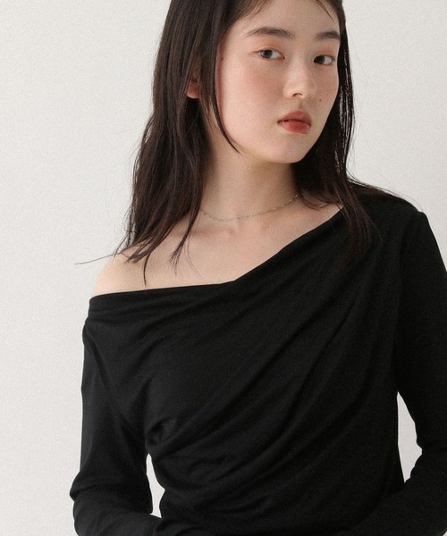 Heather(ヘザー)の「タイ付きドレープカットソー 577684(Tシャツ/カットソー・レディース・オフホワイト/グレー/ピンク/ブラック・FREE)」の21枚目の写真