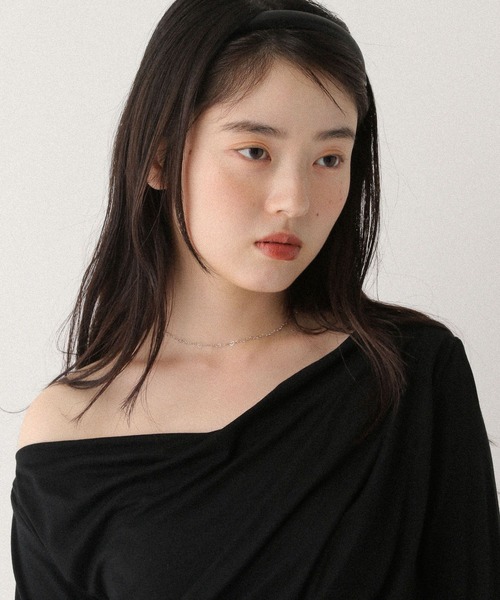 Heather(ヘザー)の「タイ付きドレープカットソー 577684(Tシャツ/カットソー・レディース・オフホワイト/グレー/ピンク/ブラック・FREE)」の22枚目の写真