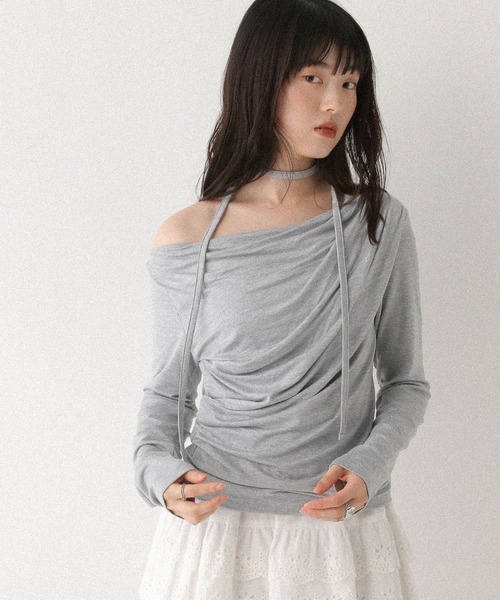 セール】タイ付きドレープカットソー 577684（Tシャツ/カットソー