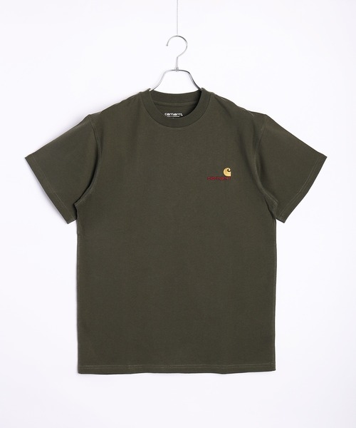 Carhartt WIP(カーハートダブリューアイピー)の「Carhartt WIP / カーハート ダブリューアイピー ワンポイントロゴ刺繍 半袖Tシャツ オーガニックコットン100%(Tシャツ/カットソー・メンズ・グリーン系その他/ホワイト/ブラック/チャコールグレー/グレー・M/L/XL/XXL/S)」の6枚目の写真
