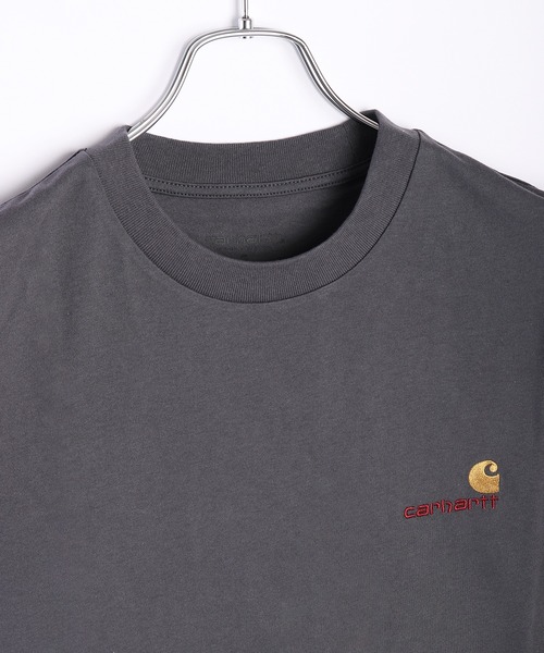 Carhartt WIP(カーハートダブリューアイピー)の「Carhartt WIP / カーハート ダブリューアイピー ワンポイントロゴ刺繍 半袖Tシャツ オーガニックコットン100%(Tシャツ/カットソー・メンズ・グリーン系その他/ホワイト/ブラック/チャコールグレー/グレー・M/L/XL/XXL/S)」の9枚目の写真