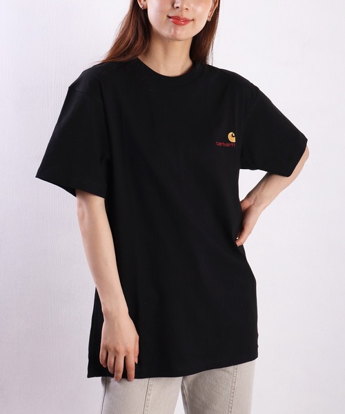 Carhartt WIP(カーハートダブリューアイピー)の「Carhartt WIP / カーハート ダブリューアイピー ワンポイントロゴ刺繍 半袖Tシャツ オーガニックコットン100%(Tシャツ/カットソー・メンズ・グリーン系その他/ホワイト/ブラック/チャコールグレー/グレー・M/L/XL/XXL/S)」の20枚目の写真