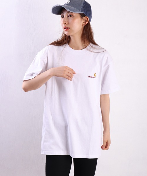 Carhartt WIP(カーハートダブリューアイピー)の「Carhartt WIP / カーハート ダブリューアイピー ワンポイントロゴ刺繍 半袖Tシャツ オーガニックコットン100%(Tシャツ/カットソー・メンズ・グリーン系その他/ホワイト/ブラック/チャコールグレー/グレー・M/L/XL/XXL/S)」の16枚目の写真